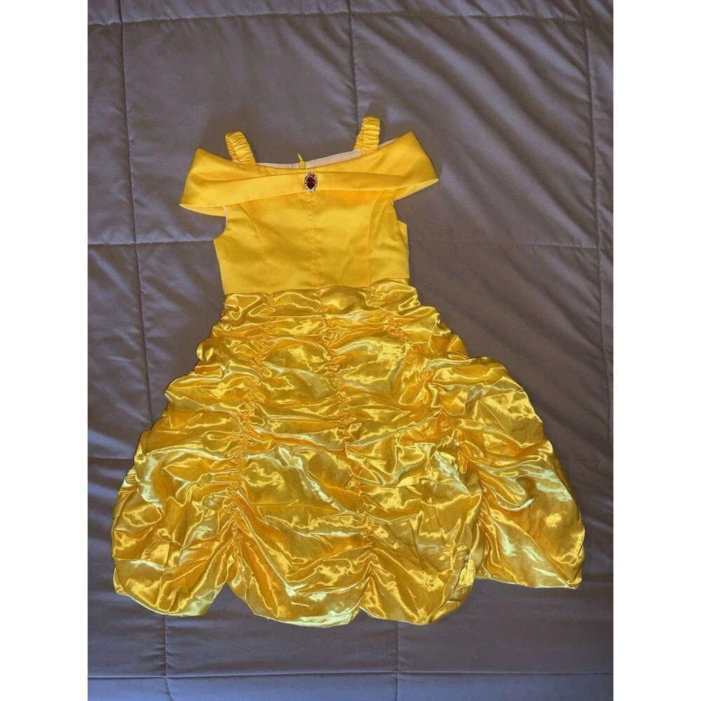 Toddler Girl Belle Princess Dress Up 3T 100 Yellow Beauty Costume Ball Gown